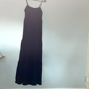 Maxi length black dress